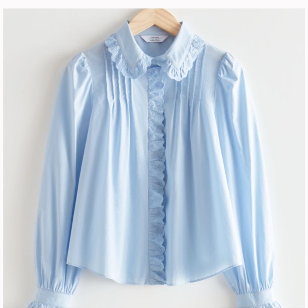 & Other Stories pretty white poplin blouse (1st photo shows details not color)